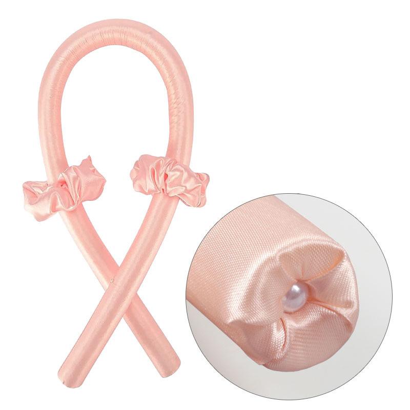 Rouleaux de cheveux sans chaleur bandeau tige de curling mousse bigoudi soie ruban de curling anneau de cheveux bricolage outils de coiffure faire des boucles de cheveux
