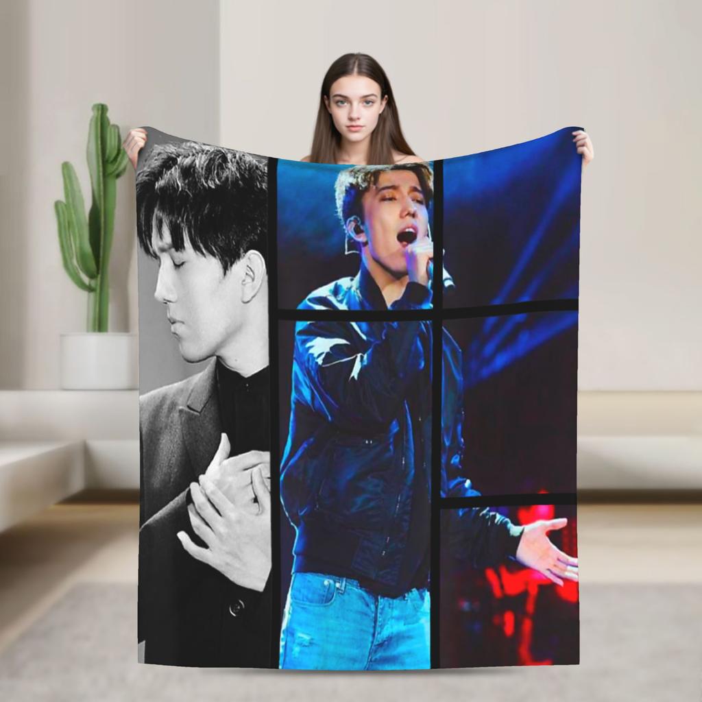 My Favorite Dimash Dear Dears Warm Soft Blankets Plush Bedding Throws Fluffy Home Decor Flannel Bedspread Sofa Bed Cover