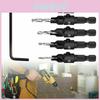 Durable 5x Adjustable Woodworking Countersink Drill Bit Set With Precision Depth Control