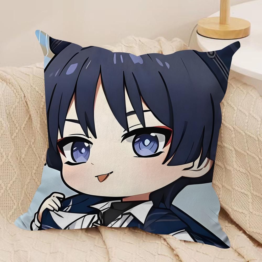 

Wanderer cute genshin impact Cushion Cover Silky Short Plush Invisible Zipper Dustproof Sofa Pillow Case for Home Decor 30x30cm