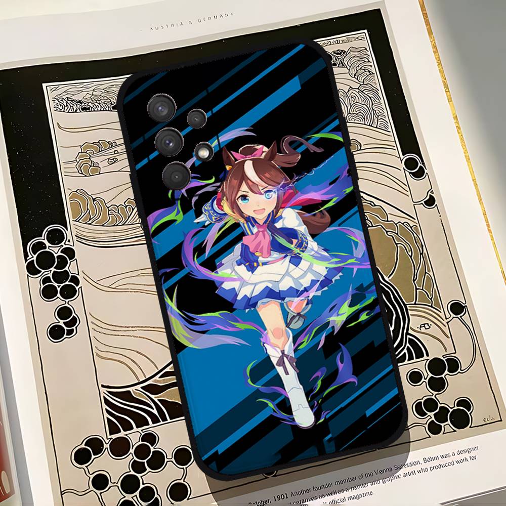 Anime U-Umamusume Pretty Derby Phone Case For Samsung Galaxy S25 S24 S23 S22 S21 FE Plus Ultra A13 A20 A32 A70 Black Cover