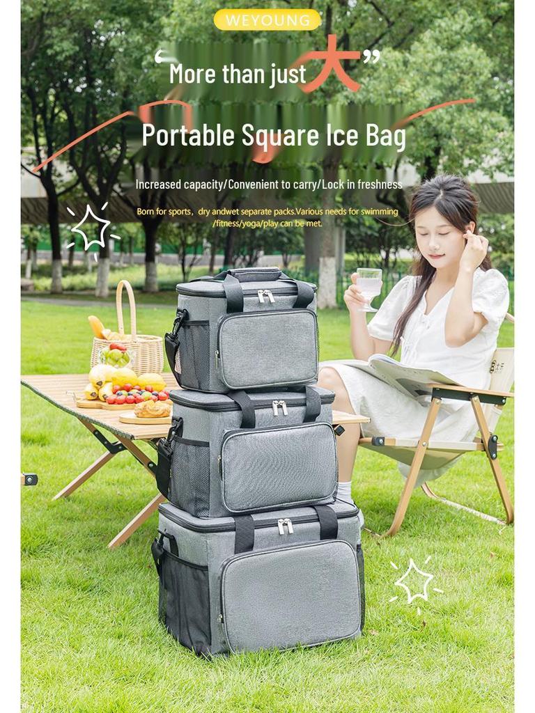 Large Capacity Insulated Takeaway Box for Outdoor Vending and Picnics