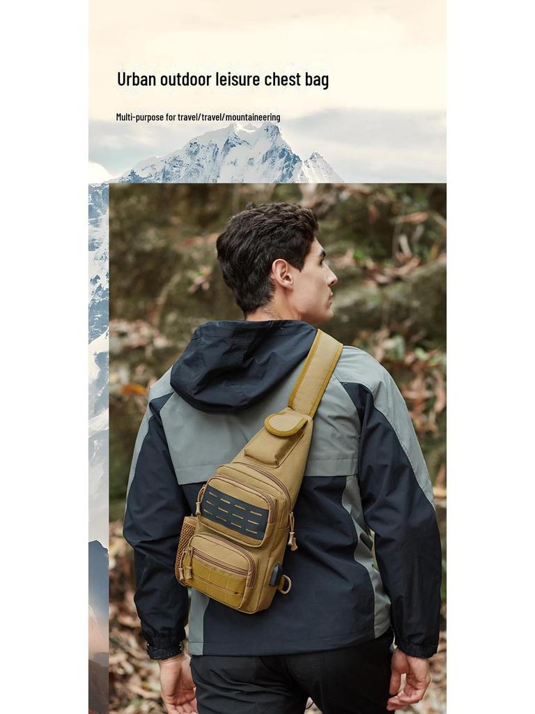 Yuebao Camouflage Tactical Outdoor Shoulder Bag - Durable, Sun-Resistant, Multi-Function Chest Crossbody Bag