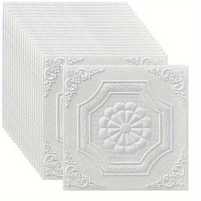 10/20 sztuk 3D białych, europejskich, samoprzylepnych naklejek antykolizyjnych o grubości 0,2 cala. Użyj tych stylowych paneli ściennych, aby ulepszyć