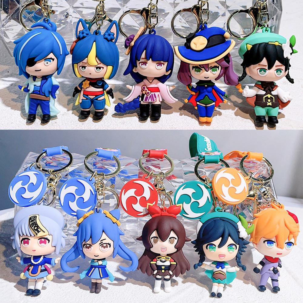 Adorable Genshin Impact Keychain Silicone Pendant Gifts For Friends Gamers