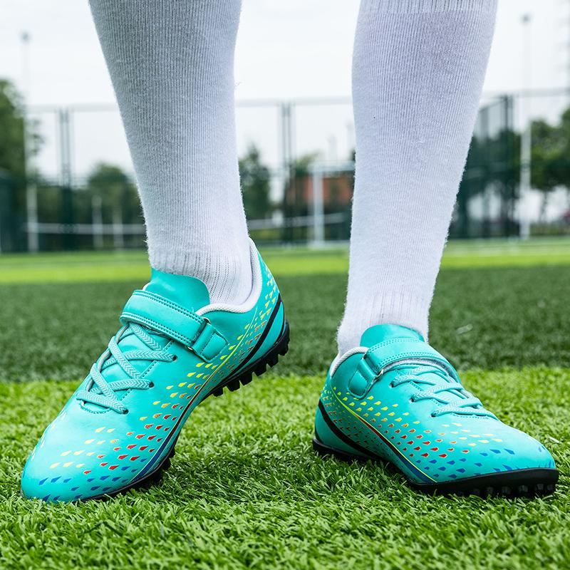 29-39 Dětské fotbalové boty Studentské dospívající Krátký hřebík TF Dětské kouzelné kravaty tréninkové fotbalové boty