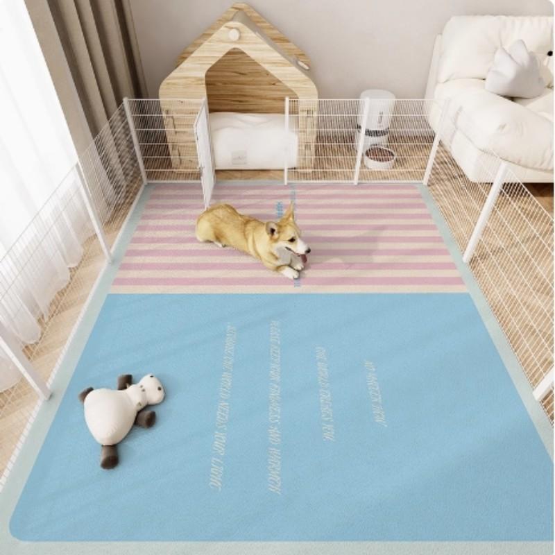 VIKAMA Pet Waterproof Carpet, Cat And Dog Feeding Mat, Home Decoration, Anti-Slip And Splash-Proof Dog Food, Cat Cage Floor Mat