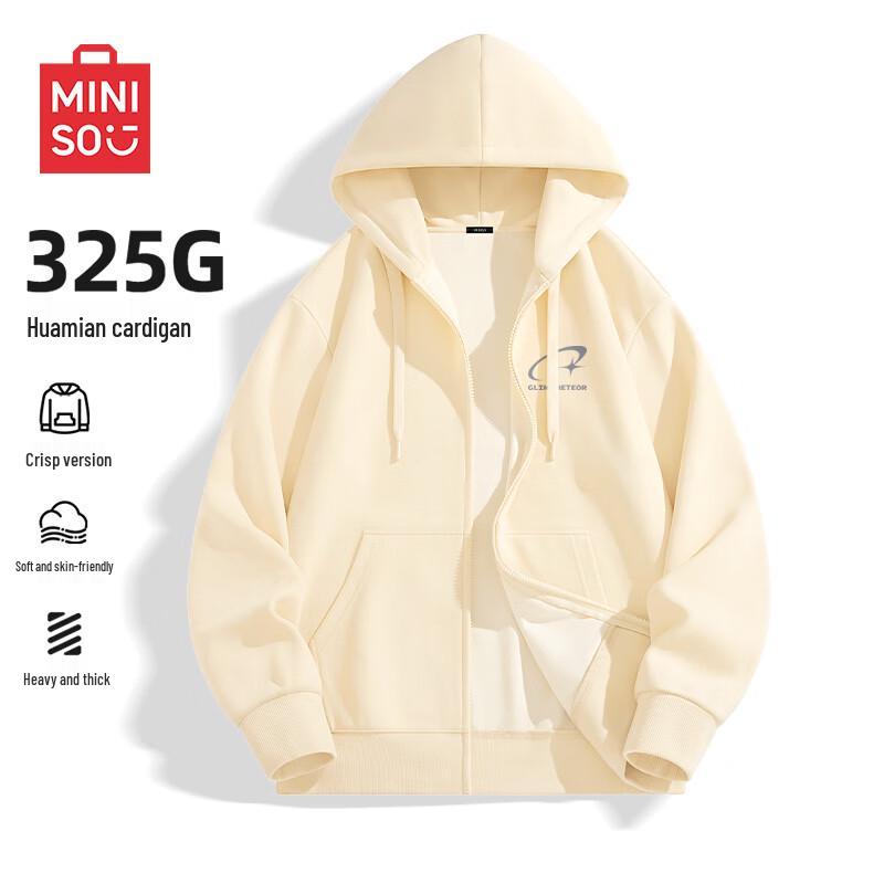 MINISO Men s American Style Hooded Full-Zip Sweatshirt XL