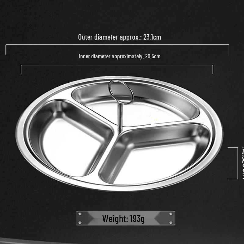 Jinxu Stainless Steel 3-Compartment Steamer Basket for Rice Cooker