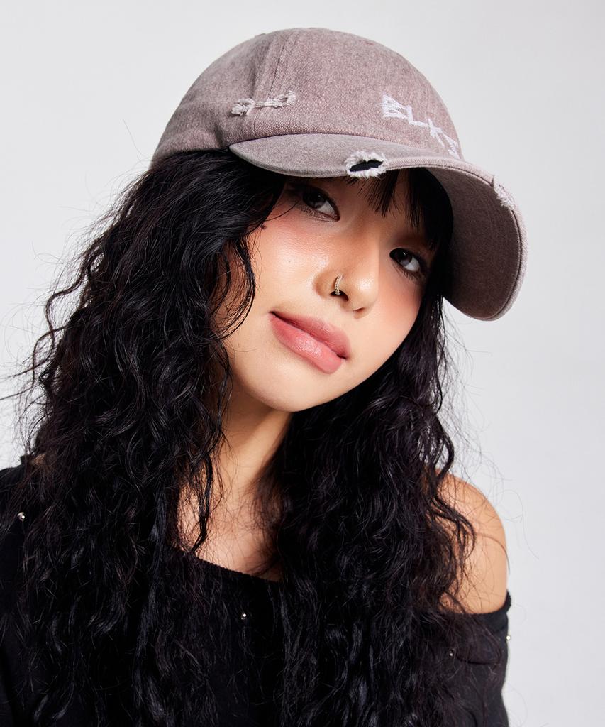 Beullaegsaenjeu Light Running Embroidery Vintage Ball Cap Ash Pink