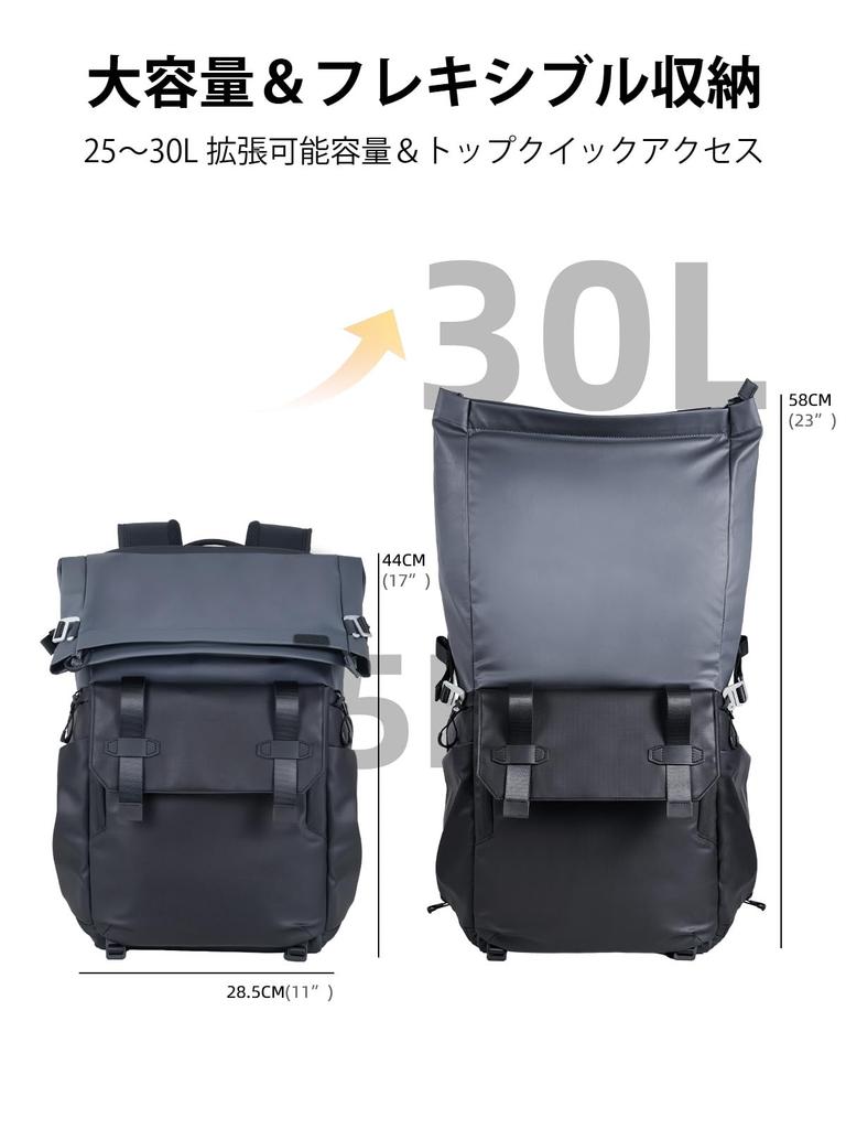 Camera Camera 25L 5L Large Adjustable Tripod Suitcase Attachment Laptop Professional Camera Backpack for and C6 [Elrano] Backpack, Bag, + Expandable,