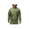 Jordan Solid Color Logo Embroidered Side Pocket Baseball Collar Full Zip Jacket Men Jackets Green FB7317-340