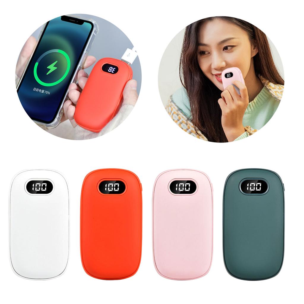 Temperature Display USB Hand Warmer Adjustable Heat for Comfortable Use Digital Temperature Display Heater 6000mAh