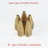 5pcs Cutting Pure Copper Welding Accessory Oxygen Welding Gas Brazing Torch Nozzle H01-2 Torch Tip