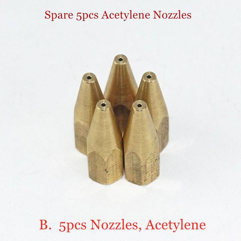 5pcs Cutting Pure Copper Welding Accessory Oxygen Welding Gas Brazing Torch Nozzle H01-2 Torch Tip