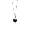 Italian Black and White Love Necklace 925 Sterling Silver Pendant Lock Detection Reverse Light Luxury Niche Collarbone Chain Women
