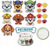 Essbare Kuchen Dekoration Figuren Paw Patrol 16Stk - Ausgeschnitten