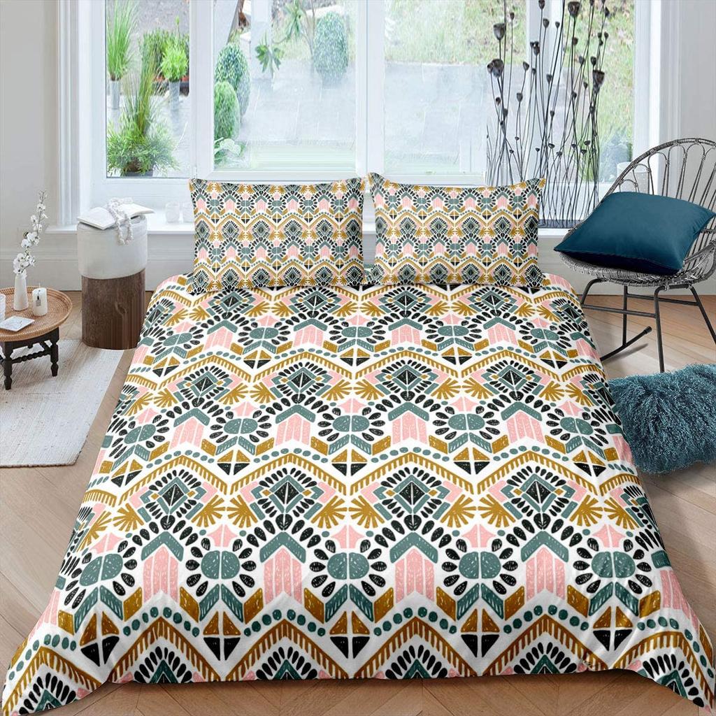 Polyester Comfortable Floral Pattern Duvet Cover Set With Duvet Cover And Pillowcases King Queen Twin Sizes For All Ages