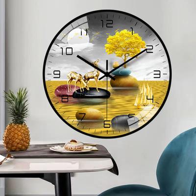 Künstlerischer Stil Digitale Wanduhr Ohne Bohren Stille Reisezeit Genaue Wanduhr für Küche Schlafzimmer