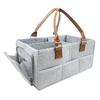 Durable Gray Faux Fur Fabric Storage Bag with Multiple Compartments Foldable Organizer for Home, Travel Travel Organizer