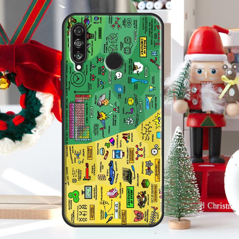 Science Chemistry Style For Huawei Nova Y73 Y60 Y70 Y90 Y72 Y61 Y91 7i 8i 11i 12i 12s 9 10 SE P20 P30 P40 Lite Case