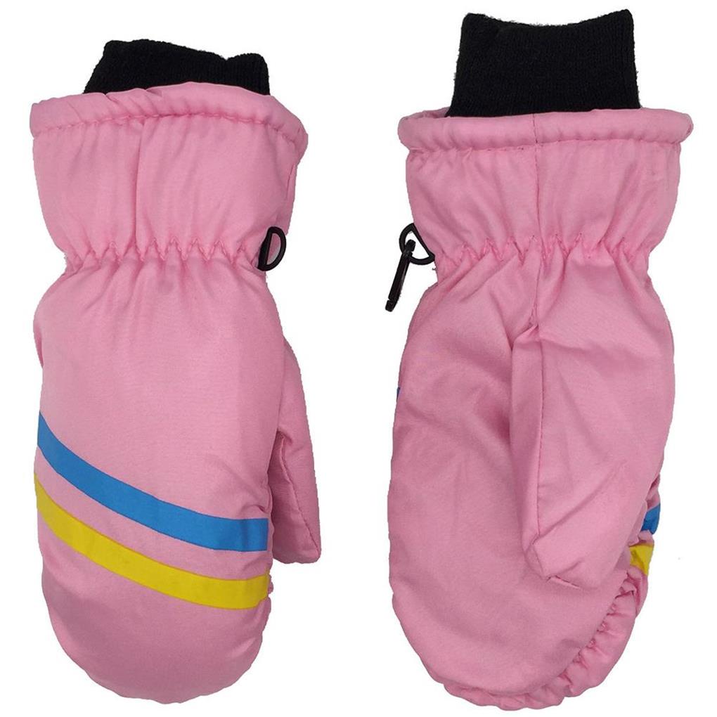 2Pcs Ski Mittens Winter Warm-Keeping Waterproof Gloves Full-Fingers Hand Warmers Kids Hiking Climbing Motorcycle Cycling