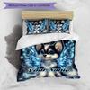 3pcs Custom Name Fantasy Puppy Wings Bedding Set Printed Bedding Set Duvet Cover Closure Includes 1 Duvet Cover & 2 Pillowcases Bedroom Decor