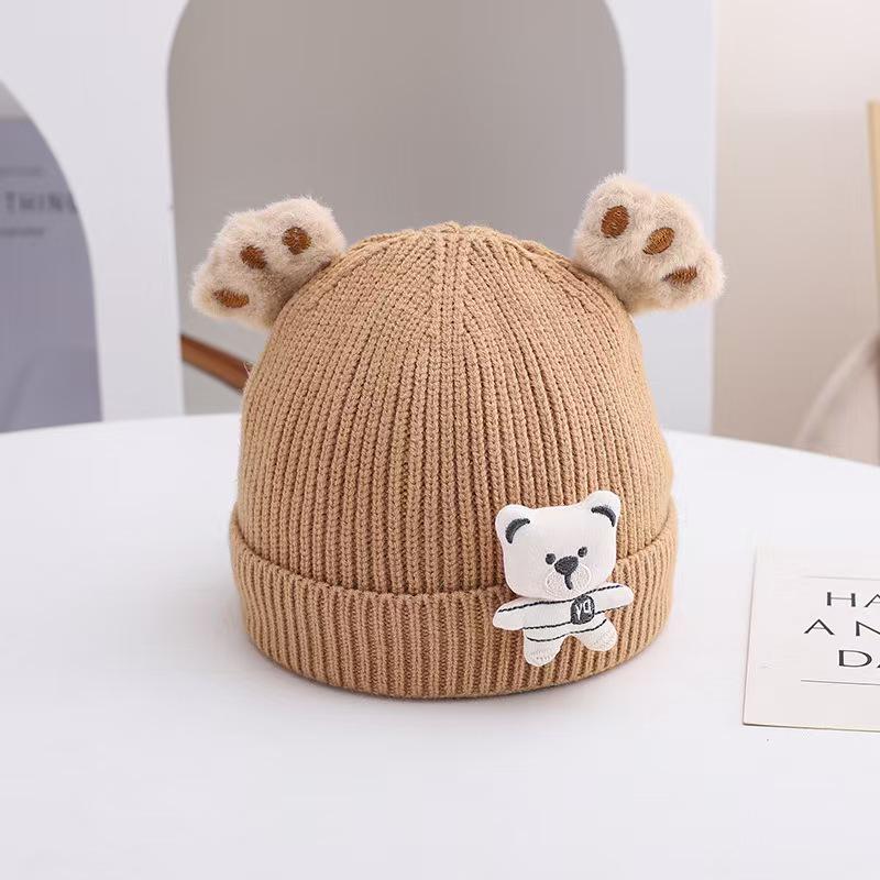 Căciuliță tricotată pentru bebeluși, stil coreean: Drăguț, Călduros și Rezistent la Vânt pentru Primăvară și Toamnă