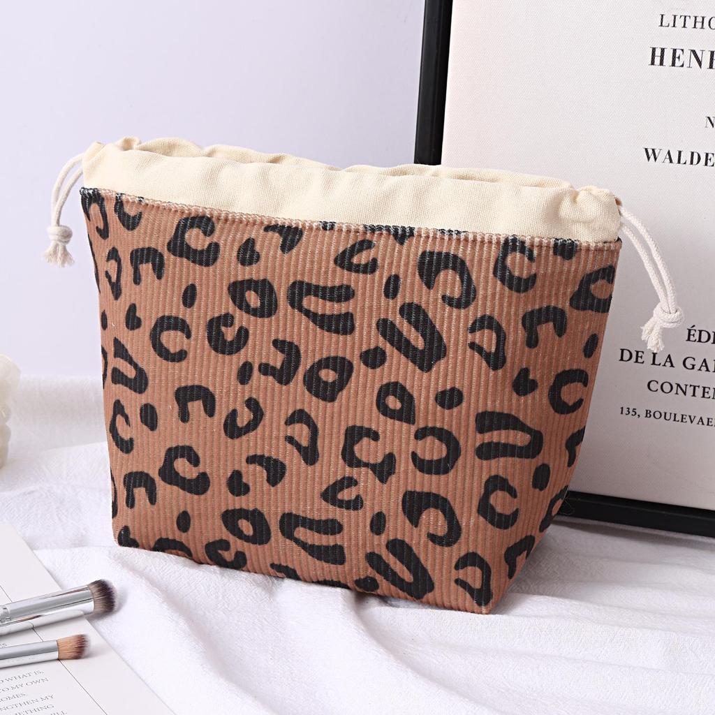 Color-Block Large Capacity Makeup Bag for Women - Travel Drawstring, Cosmetics Organizer, Toiletries Storage
