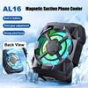 AL16 Universal Mobile Phone Cooler Air-cooled Magnetic Cooling Fan Radiator for iPhone Android PUBG 3 Gears Adjustable Heat Sink
