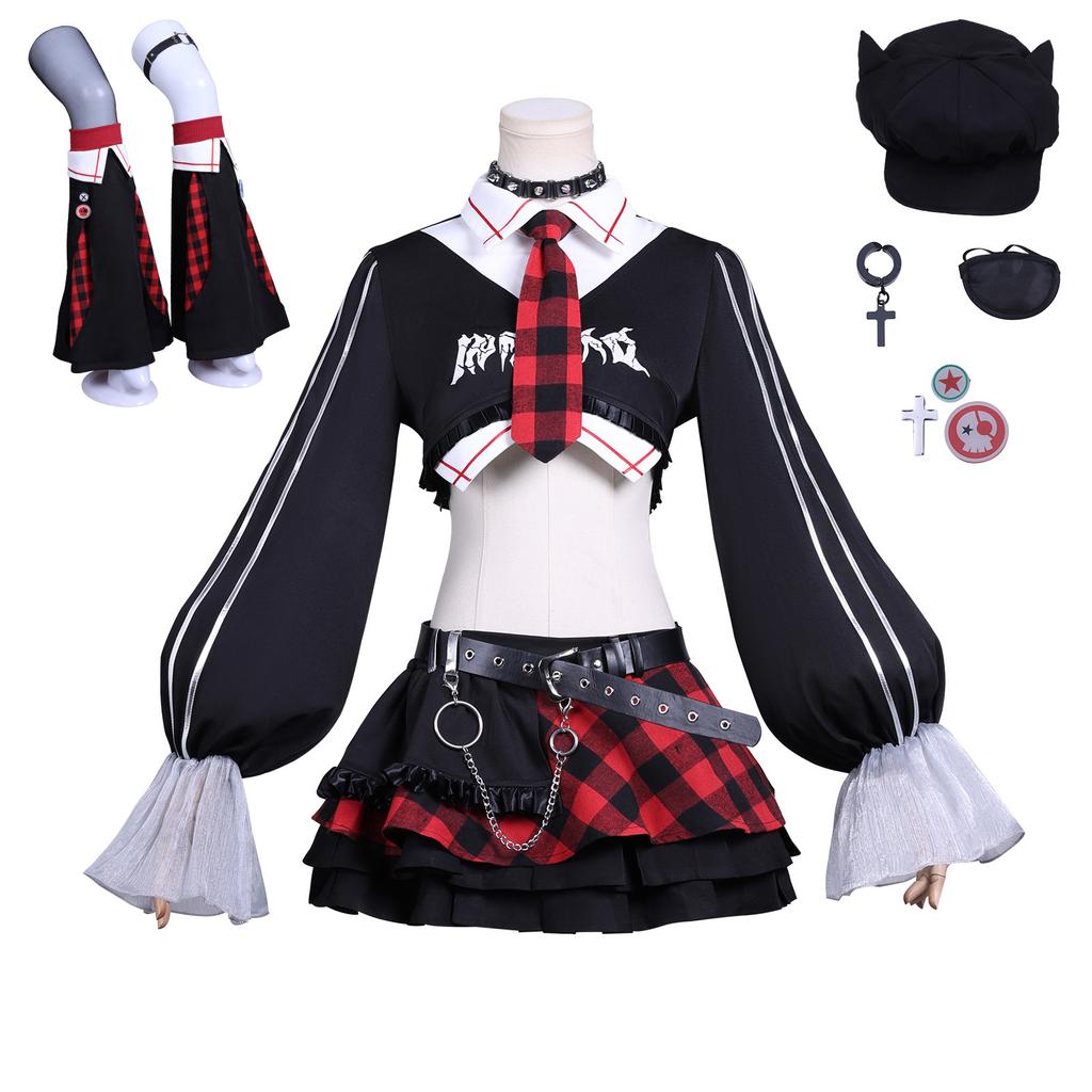 EVA-Inspired Rock Band Cosplay Outfit - Asuka Cosplay Costume for Neon Genesis Evangelion Fans