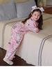 Kids' Korean Style KT Cat Pajamas - Girls' Medium/Large, Cute Cartoon Spring/Autumn Sleepwear