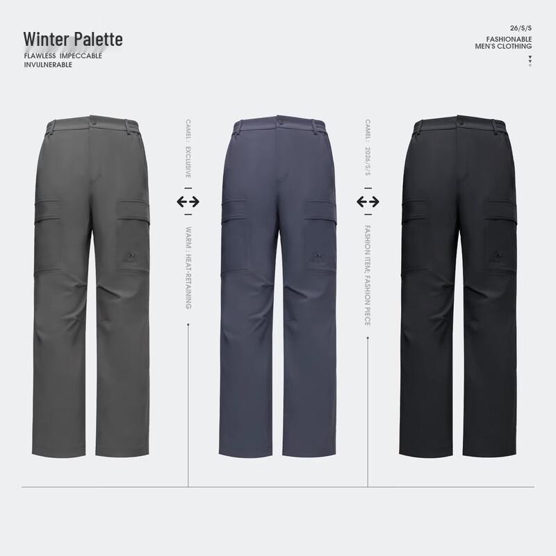 CAMEL Men's Fleece-Lined Waterproof Outdoor Softshell Pants