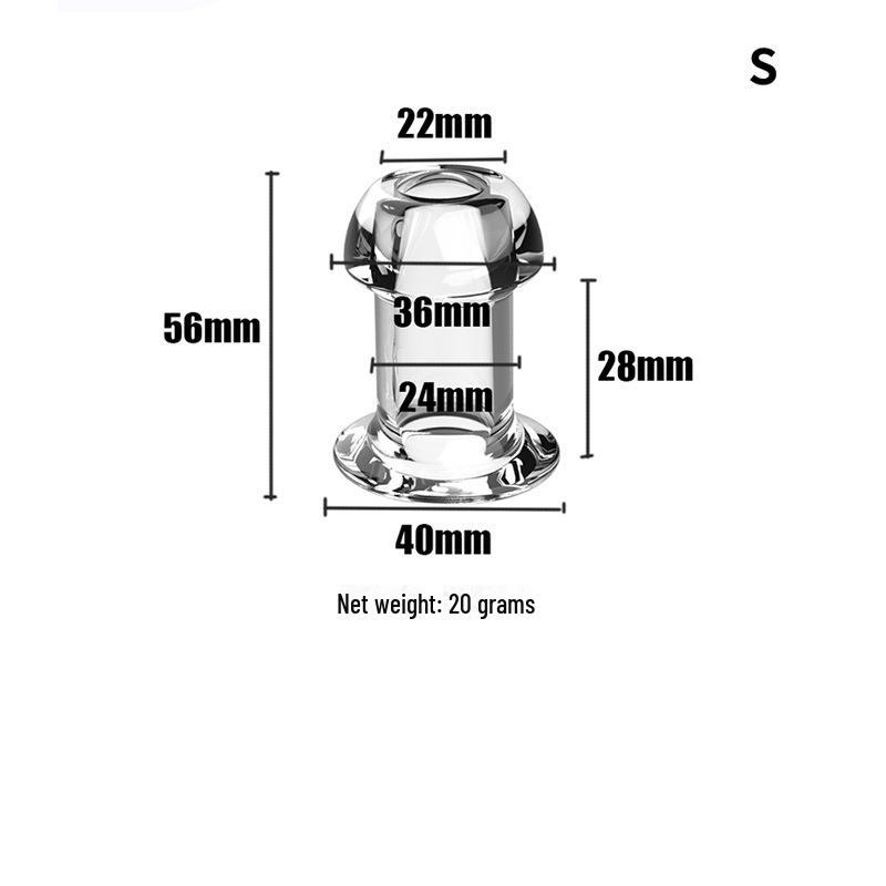 Clear Hollow Anal Dilator for Men and Women - Anus Enema Flushing Toy