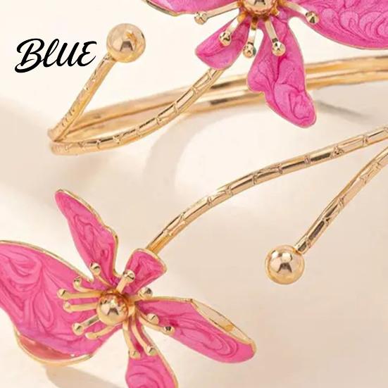 Feminine Armlet Bracelet Flower Arm Cuff Women Upper Adjustable Open