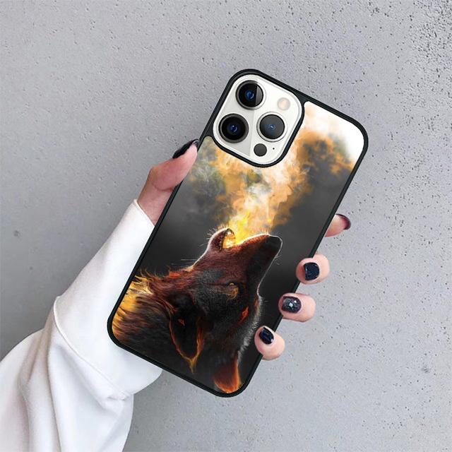 Animal Wolf Roar Phone Case Cover For iPhone 17 Air 15 16 14 13 12 Pro Max 11 Pro Max Plus Coque Shell