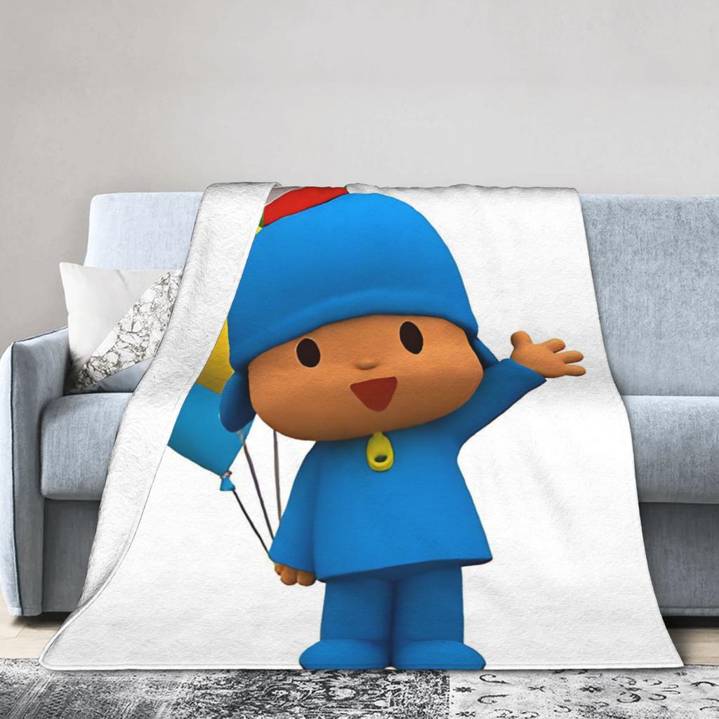 P-POCOYO Elly Coperta in Peluche Bambino Coperta Plaid in Flanella per Divano Poltrona Divano Letto Calda Morbida Personalizzata Fai da Te Qualità Copriletto