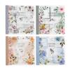 20-Piece Light-Colored Floral and Plant Sticker Book Handmade Craft Collage and Journal Layout Decoration