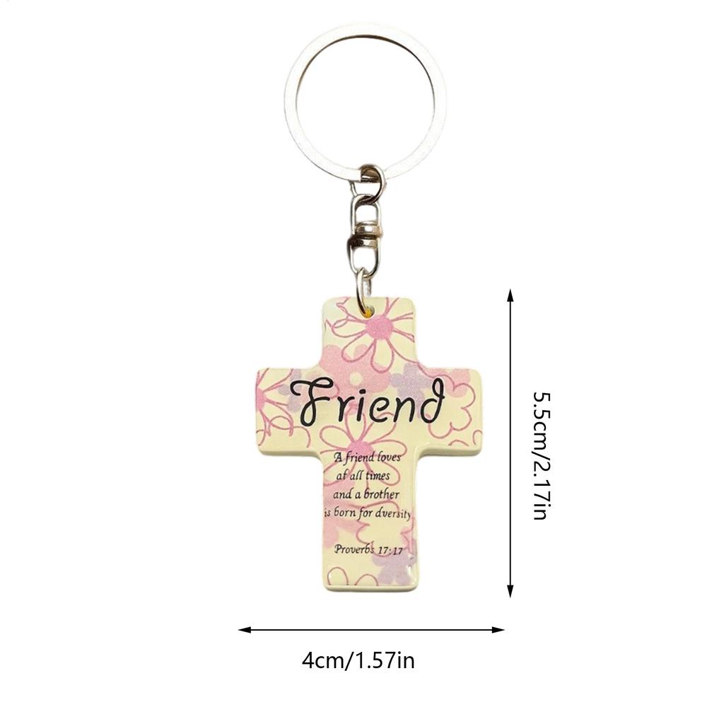 Christian Keychain Jesus Wood Keyring With Bible Verse Religious Key Chain For Men Women Prayer Pastors Easter Christmas Baptism