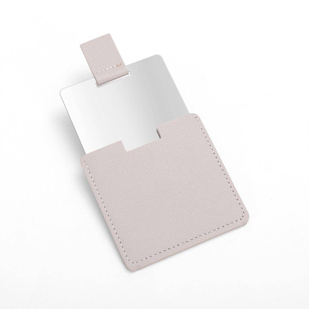 Leather Cover Stainless Steel Cosmetic Mirror Handheld Makeup Mirror For Cosmetic Tools