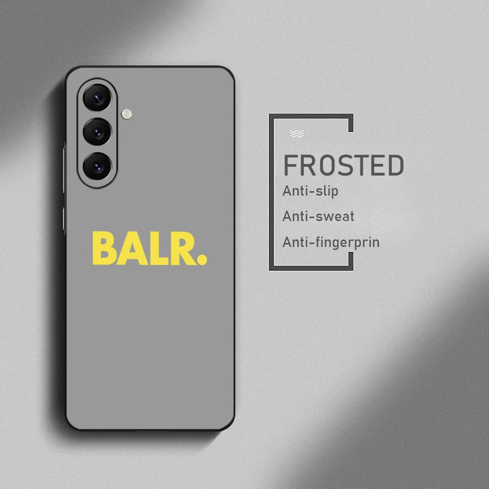 Trendy fashion B-BALR Phone Case For Samsung Galaxy S26 S25 S24 S23 S22 S21 Plus Ultra Note20 Soft Black