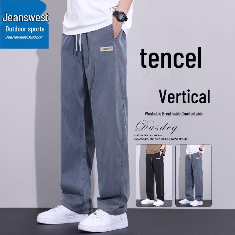 Jeanswest Men s Summer Tencel Blend Straight Casual Pants L