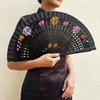 Classic Hand-painted Fan Antique Handheld Fan Hand Crafted Spanish Wooden Fan  for Dancing