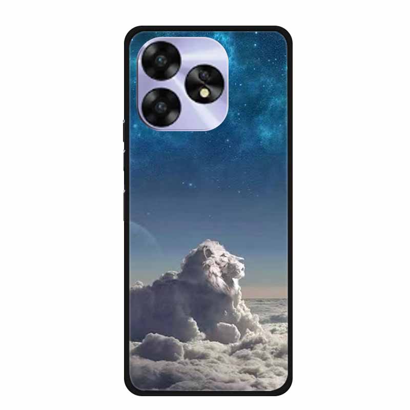 For Umidigi A15c A15 Case Painted Black Bumper TPU Soft Silicone Phone Cover For Umidigi A15 Cases A 15 15T Coque Funda Capa Cat