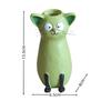 Quirky Cute Kitten Resin Vase Desktop Animal Shaped Flower Holder Home Office Desk Decor Unique Gift