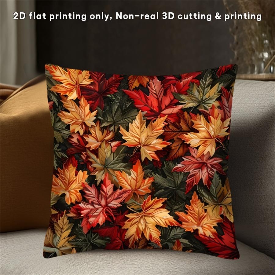 

2D flat print maple leaf pattern pillowcase, soft and comfortable 40x40cm/16x16inch