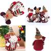 Christmas Santa Snowman Reindeer Desktop Decor With Fabric Material For Holiday Tabletop Display