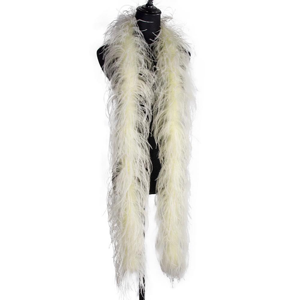 DIY 6 Ply Ostrich Feathers Boa 0.5M/1M/2M/3M Long Feather Shawl Costume Boa Plumes Carnival Clothes Dress Sewing Feather Trim Crafts