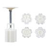 Food Grade Plastic Mooncake Mold Hand Pressure Cookie Stamp Dishwasher Safe for Home Baking Dessert Party Making Tools