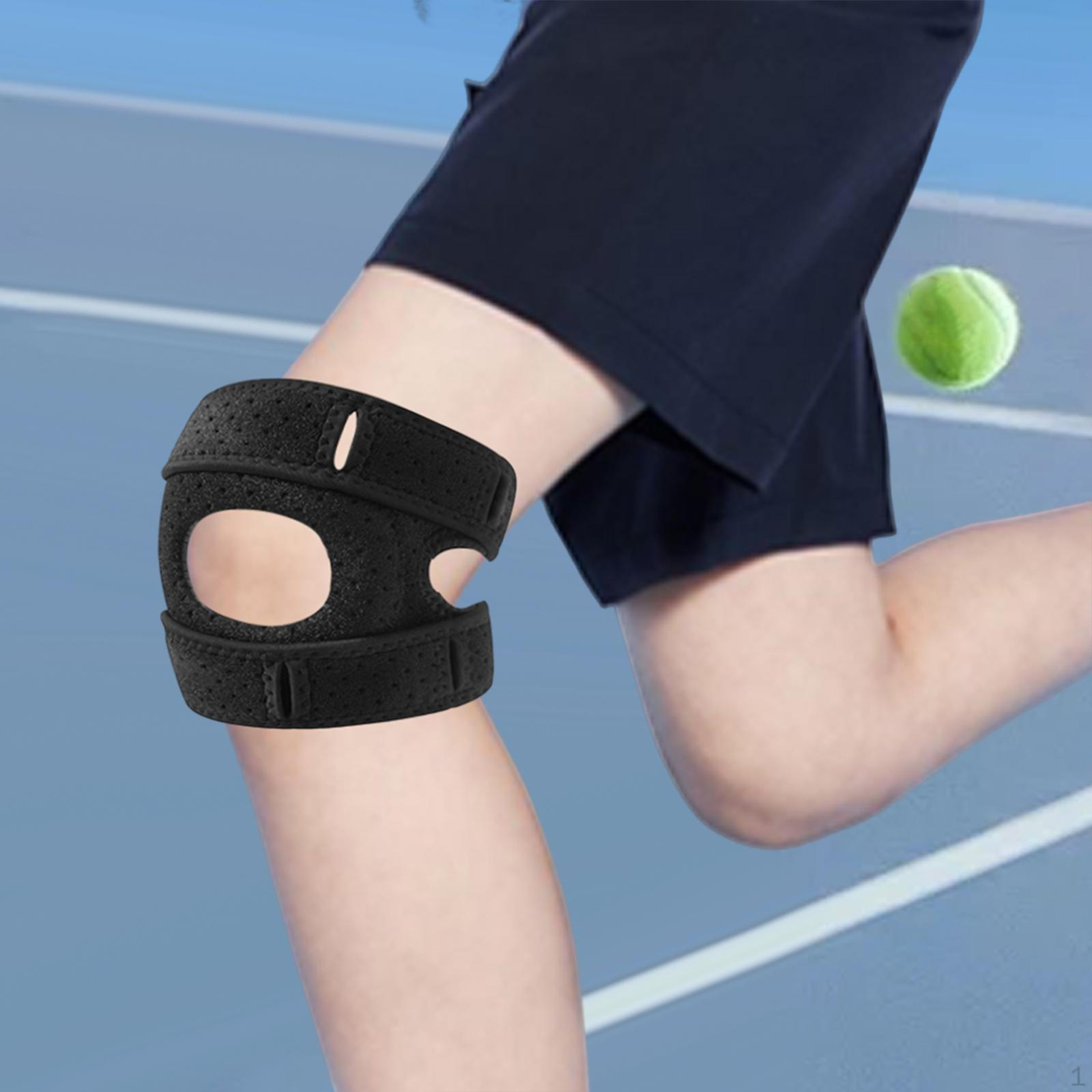 

Наколенник регулируемый противоскользящий ремень-протектор для поддержки сухожилия надколенника для тренировок, скалолазания Kids чёрный